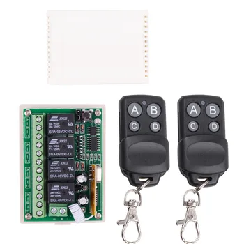DC 5V 433Mhz Wireless Remote Control Switch 4CH relay Receiver Module With 4 channel RF Remote 433 Mhz Black Transmitter
DC 5V 433Mhz Wireless Remote Control Switch 4CH relay Receiver Module With 4 channel RF Remote 433 Mhz Black Transmitter