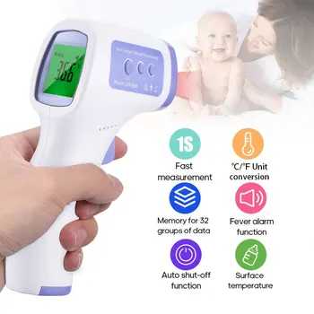 Non-contact Infrared Thermometer Handheld Portable Thermometer High Precision Measures Body Temperature Drop Shipping!
Non-contact Infrared Thermometer Handheld Portable Thermometer High Precision Measures Body Temperature Drop Shipping!