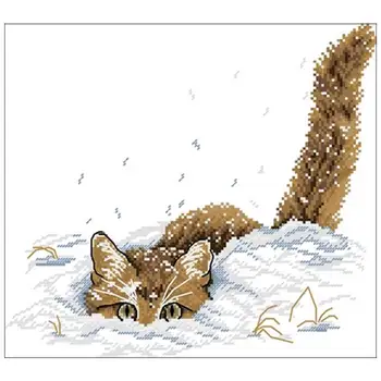 Kitten in the snow patterns Counted Cross Stitch 11CT 14CT 18CT DIY Chinese Cross Stitch Kits Embroidery Needlework Set
Kitten in the snow patterns Counted Cross Stitch 11CT 14CT 18CT DIY Chinese Cross Stitch Kits Embroidery Needlework Set