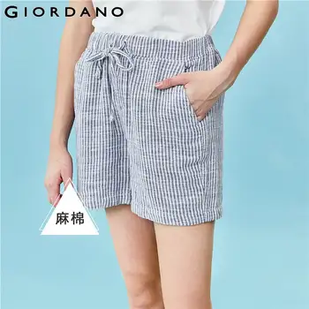 Giordano Women Shorts Linen Cotton Mid Rise Pockets Shorts Solid Elastic Waistband Female Buttom Fashion Brand Clothing 2018
Giordano Women Shorts Linen Cotton Mid Rise Pockets Shorts Solid Elastic Waistband Female Buttom Fashion Brand Clothing 2018