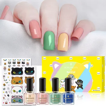 BORN PRETTY&KunCat Joint Product Nail Art Polish Set 6ml Nude Green Summer Nail Varnish with 3D Cute Cats Adehesive Nail Sticker
BORN PRETTY&KunCat Joint Product Nail Art Polish Set 6ml Nude Green Summer Nail Varnish with 3D Cute Cats Adehesive Nail Sticker