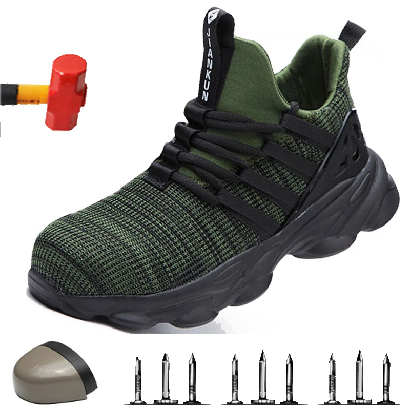Lightweight and comfortablefor work safety shoes non-slip steel toe cap wear resistant breathable work shoes image 9