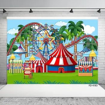 Roller Coaster Circus Carnival Photo Backdrop Vinyl Backgrounds for Baby Shower Children Birthday Photocall Photography Props
Roller Coaster Circus Carnival Photo Backdrop Vinyl Backgrounds for Baby Shower Children Birthday Photocall Photography Props