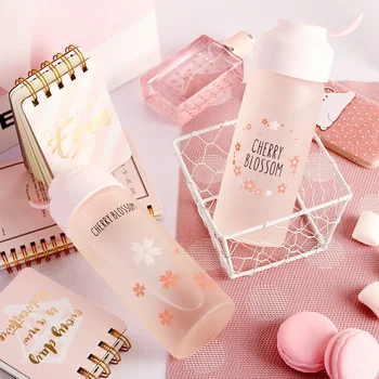 New Creative Color Changing Glass Water Bottle High Borosilicate Portable Leakproof Gradient Cherry Blossoms Frosted Water Cups 
New Creative Color Changing Glass Water Bottle High Borosilicate Portable Leakproof Gradient Cherry Blossoms Frosted Water Cups