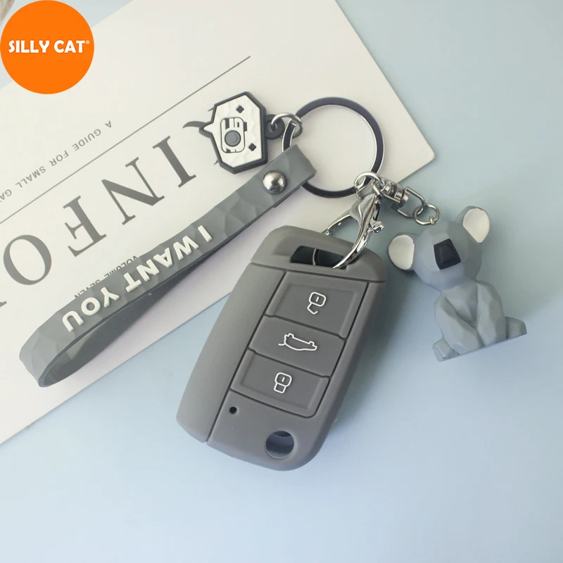 Silica gel Car Key Case Cover Keychain Remote Fob Protector Holder Suitable For Volkswage Suit For VW Golf VII MK7 Tiguan for R
Silica gel Car Key Case Cover Keychain Remote Fob Protector Holder Suitable For Volkswage Suit For VW Golf VII MK7 Tiguan for R