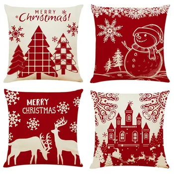 4pc Pillow Case Christmas Pattern Sofa Car Throw Cushion Cover Home Decor Christmas Cushion Cover Red Home Decor Sofa#YL10 
4pc Pillow Case Christmas Pattern Sofa Car Throw Cushion Cover Home Decor Christmas Cushion Cover Red Home Decor Sofa#YL10