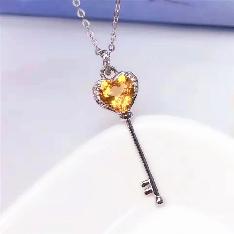 Key Pendant Hot Sales Multicolored 8 Millimeter Natural Yellow Crystal Pendant han lian 925 Sterling
Key Pendant Hot Sales Multicolored 8 Millimeter Natural Yellow Crystal Pendant han lian 925 Sterling