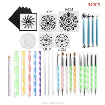 34pcs Mandala Dotted Tools Set for Painting Rock Stone Multifunction Paint Stencil Point Brush Pen S04 20 Dropship 
34pcs Mandala Dotted Tools Set for Painting Rock Stone Multifunction Paint Stencil Point Brush Pen S04 20 Dropship