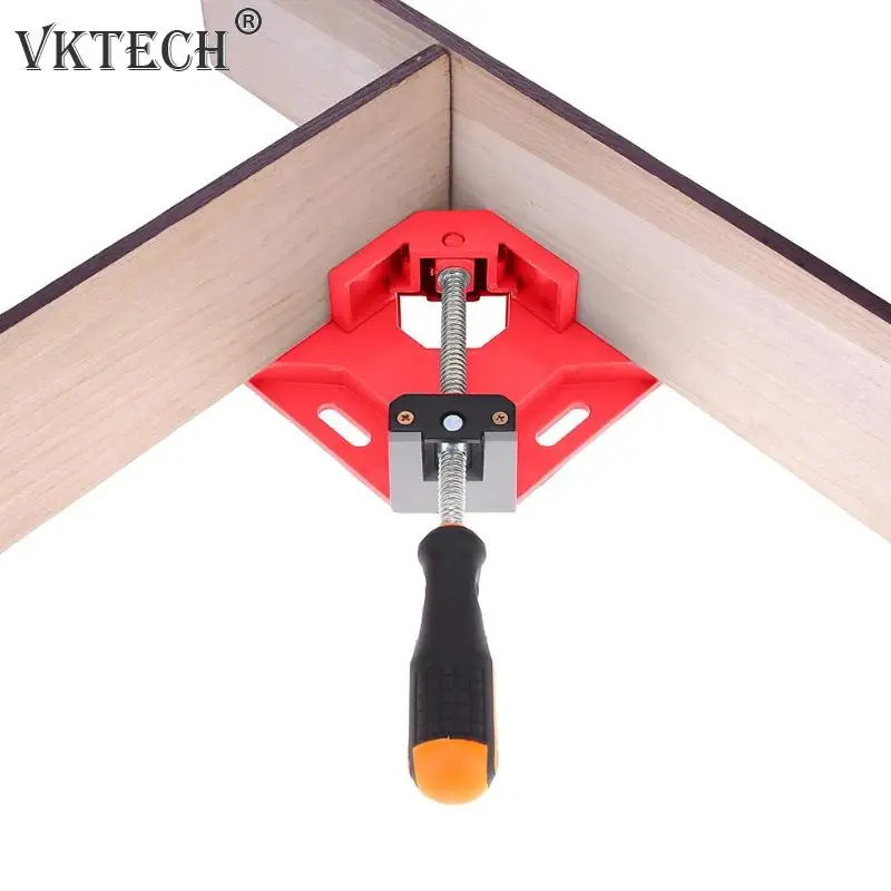 Red Aluminum Single Handle 90 Degree Angle Clamp Frame Clip for Woodworking Adjustable Jaw Rotation Right Angle Vise
Red Aluminum Single Handle 90 Degree Angle Clamp Frame Clip for Woodworking Adjustable Jaw Rotation Right Angle Vise