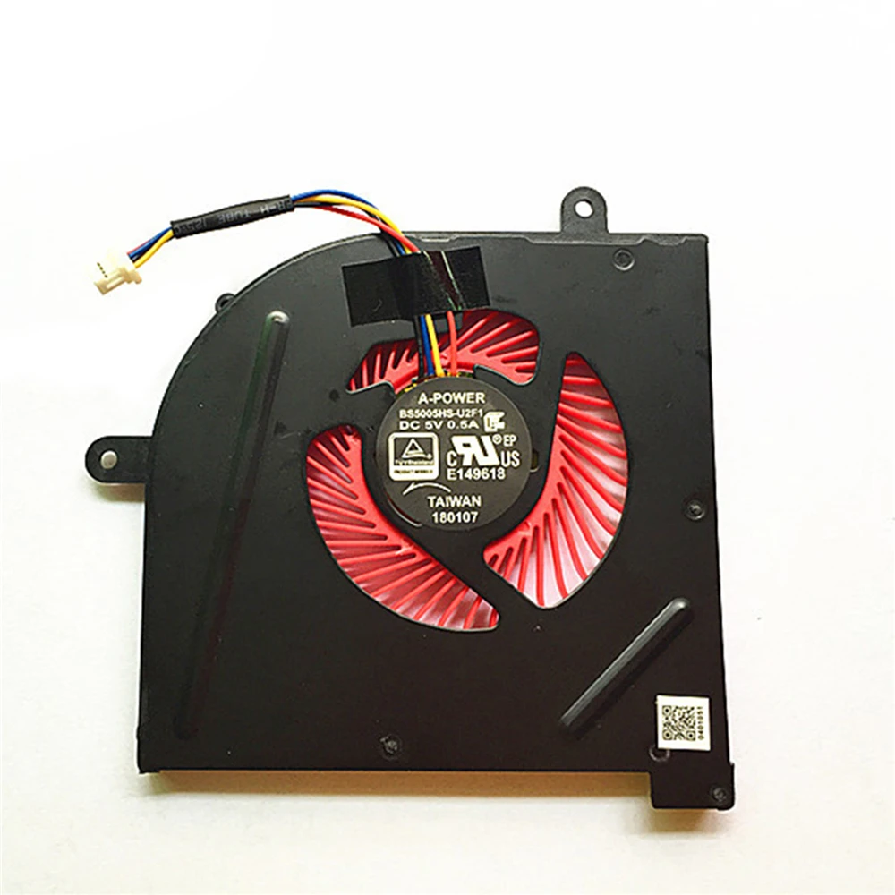 CPU Fan Cooling Fan BS5005HS-U2F1 for MSI GS63VR MS-17B1 17B2 16K2 16K3 GS73 GS62 Laptop Repair Parts
CPU Fan Cooling Fan BS5005HS-U2F1 for MSI GS63VR MS-17B1 17B2 16K2 16K3 GS73 GS62 Laptop Repair Parts