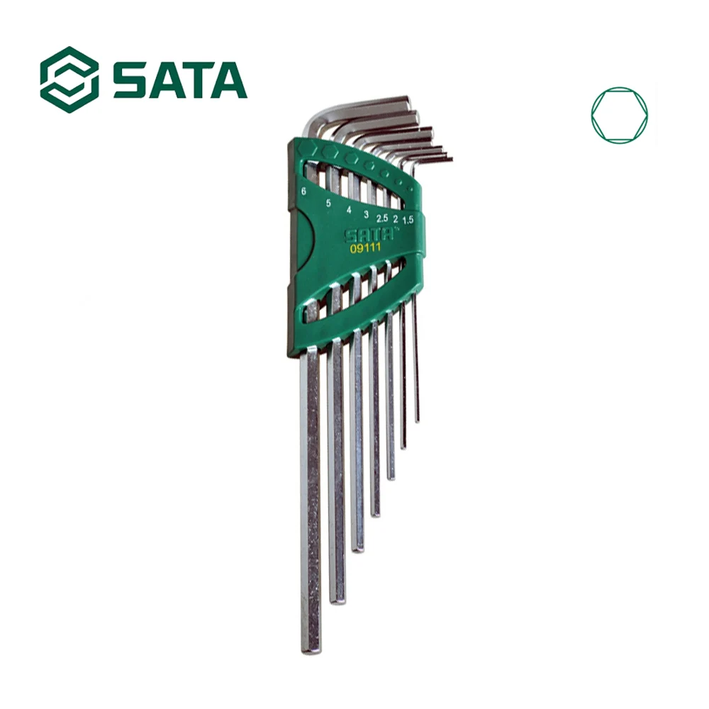 SATA 7pcs Hexagon Wrench Set Combination Special Plus Long Ball Head Hex Key Set Wrench Set Home Repair Hand Tool 09111
SATA 7pcs Hexagon Wrench Set Combination Special Plus Long Ball Head Hex Key Set Wrench Set Home Repair Hand Tool 09111