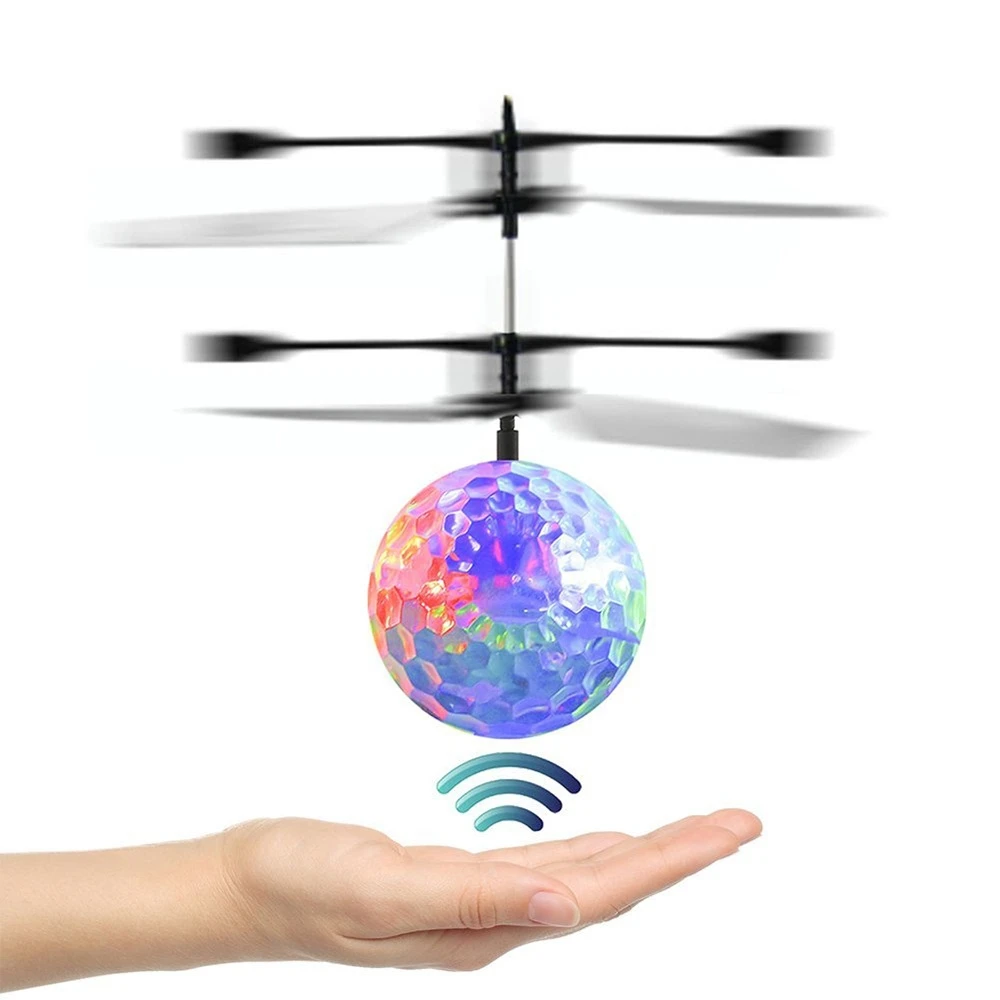 

Flying Ball Drone Helicopter Ball Built-in Disco Music With Shinning LED Flashing Infrared Induction Helicopter For Kid