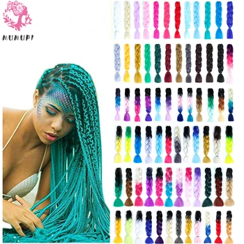 

MUMUPI Crochet Braid Xpressions Braiding Hair expression Synthetic Hair Extensions for women afro bulk jumbo hair box braids