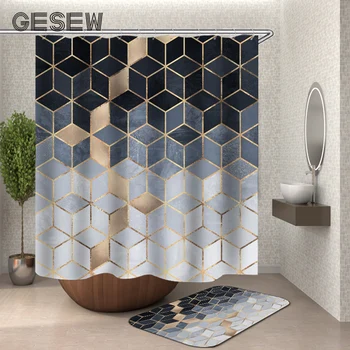 GESEW Waterproof Shower Curtain Home Shower Curtain In The Bathroom Toilet Decoration With Hook 180x180CM Bathroom Accessories 
GESEW Waterproof Shower Curtain Home Shower Curtain In The Bathroom Toilet Decoration With Hook 180x180CM Bathroom Accessories