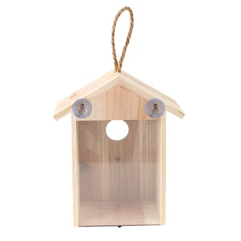Wood Bird Nests Outdoor Suction Cup Visible Bird Nests Home Garden Window Birdhouse Gorgeous Garden Accessory Adding Color #yl10 
Wood Bird Nests Outdoor Suction Cup Visible Bird Nests Home Garden Window Birdhouse Gorgeous Garden Accessory Adding Color #yl10