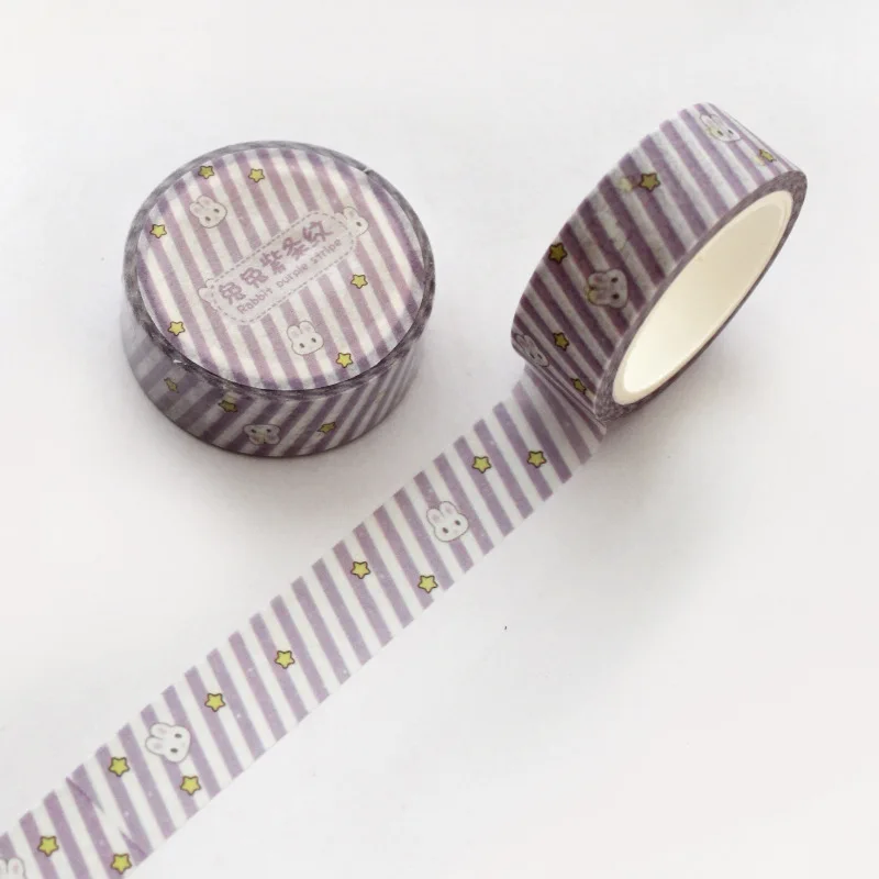 Fairy single roll caddy tape DIY diary decorative tape Rabbit purple pattern cute girl heart and paper 3M tape
Fairy single roll caddy tape DIY diary decorative tape Rabbit purple pattern cute girl heart and paper 3M tape