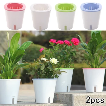 2*Self Watering Flower Plant Pot Resin Hydroponic Automatic Irrigation Potted For Easy Viewing Of The Water Situation
2*Self Watering Flower Plant Pot Resin Hydroponic Automatic Irrigation Potted For Easy Viewing Of The Water Situation