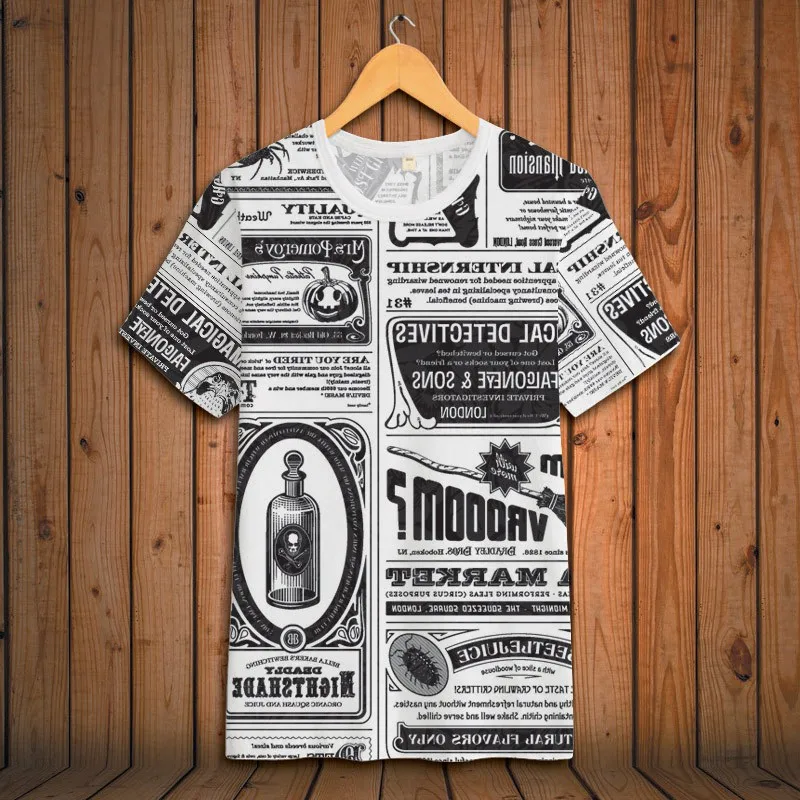 European style newspaper pattern 3d printing short sleeve t shirt Summer 2019 New quality soft comfortable icy t shirt men S-6XL
European style newspaper pattern 3d printing short sleeve t shirt Summer 2019 New quality soft comfortable icy t shirt men S-6XL