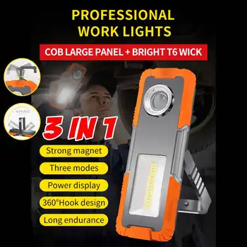 Led Work Light Portable COB Worklight Lamp Work Lamp Flashlight Working Light Searchlight USB Rechargeable 800LM
Led Work Light Portable COB Worklight Lamp Work Lamp Flashlight Working Light Searchlight USB Rechargeable 800LM