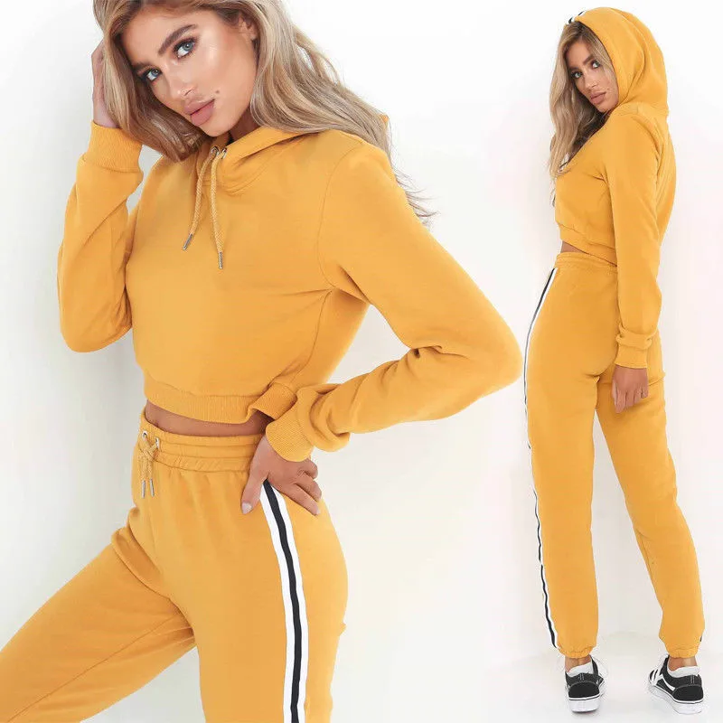 ZOGAA Tracksuit 2pcs Women Set Hoodies Crop Top Sweatshirt+Side Stripe Pants Hooded 2 Pieces Sets Women Clothing Suits Female
ZOGAA Tracksuit 2pcs Women Set Hoodies Crop Top Sweatshirt+Side Stripe Pants Hooded 2 Pieces Sets Women Clothing Suits Female