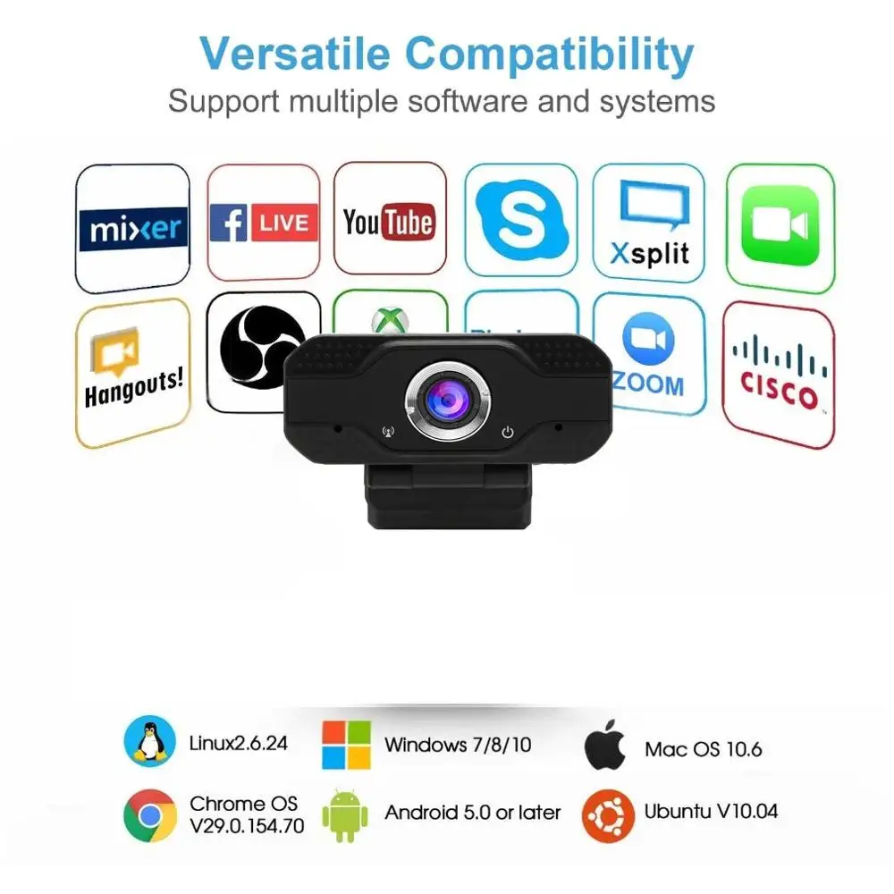 USB Computer Webcam Conference Video Online Class Live Teaching Full HD1080PWebcam With Microphone For Computer / Laptop And
USB Computer Webcam Conference Video Online Class Live Teaching Full HD1080PWebcam With Microphone For Computer / Laptop And