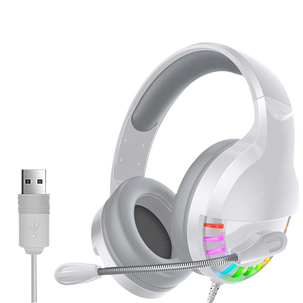 Rainbow LED Light Gamer Headsets USB Plug Wired Headphone With 7.1 Channel Sound Card Built-In Professional Gaming Earphones
Rainbow LED Light Gamer Headsets USB Plug Wired Headphone With 7.1 Channel Sound Card Built-In Professional Gaming Earphones