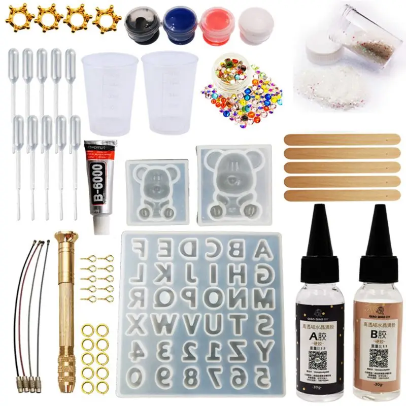 DIY Handmade Gummy Bear Alphabet Letters Epoxy Resin Molds Jewelry Making Decoration Key Chain Tools Kit with AB Resin Glue Gift
DIY Handmade Gummy Bear Alphabet Letters Epoxy Resin Molds Jewelry Making Decoration Key Chain Tools Kit with AB Resin Glue Gift