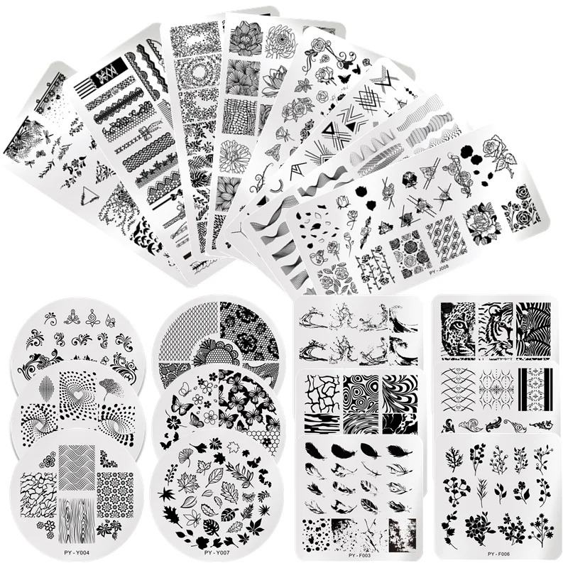PICT YOU Stamping Plates Kits Striped Line Flowers Stamp Plate Tropical Geometry Lace Halloween Pumpkin Nail Image Plate
PICT YOU Stamping Plates Kits Striped Line Flowers Stamp Plate Tropical Geometry Lace Halloween Pumpkin Nail Image Plate