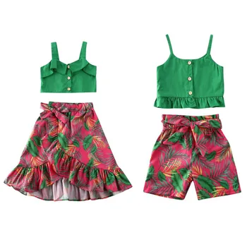2020 Brand New Kids Girls Summer Clothes Beach Toddler Kids Baby Girl Green Sling Crop Top Shorts/Skirt Outfit Children Clothes 
2020 Brand New Kids Girls Summer Clothes Beach Toddler Kids Baby Girl Green Sling Crop Top Shorts/Skirt Outfit Children Clothes