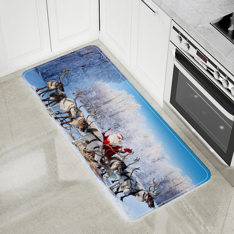 

Christmas Atmosphere Entrance Doormat Kitchen Floor Bath Mat Living Room Bedroom Hallway Carpet Welcom Home Docor Rugs