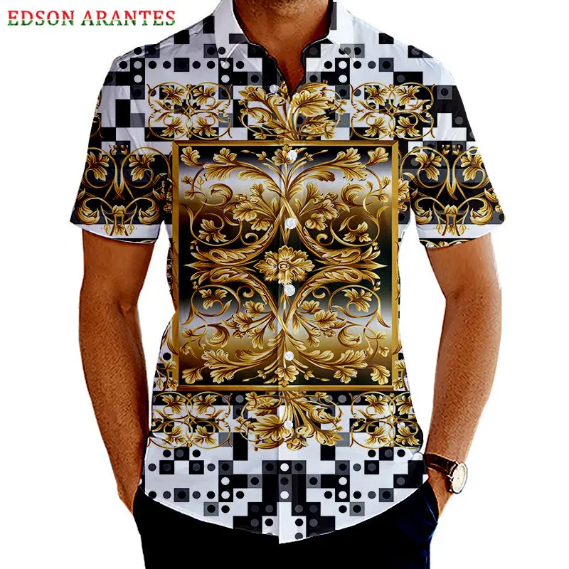 Men's Luxury Design Shirts Floral Dress Shirt Casual Button Down Shirts Summer Nightclub Party Hawiian Shirt Team Uniform Custom
Men's Luxury Design Shirts Floral Dress Shirt Casual Button Down Shirts Summer Nightclub Party Hawiian Shirt Team Uniform Custom