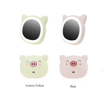 Usb Charge Mirror Lamp Handheld Cosmetic Mirror Night Light Cute Pig Make-Up Mirror Rechargeable Mini Portable Women Portable-Pi 
Usb Charge Mirror Lamp Handheld Cosmetic Mirror Night Light Cute Pig Make-Up Mirror Rechargeable Mini Portable Women Portable-Pi