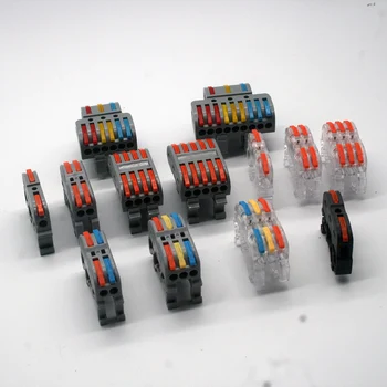 DIN rail Mini Fast Wire Cable Connectors Universal Compact Conductor Spring Splicing Wiring Connector Push-in Terminal Block
DIN rail Mini Fast Wire Cable Connectors Universal Compact Conductor Spring Splicing Wiring Connector Push-in Terminal Block