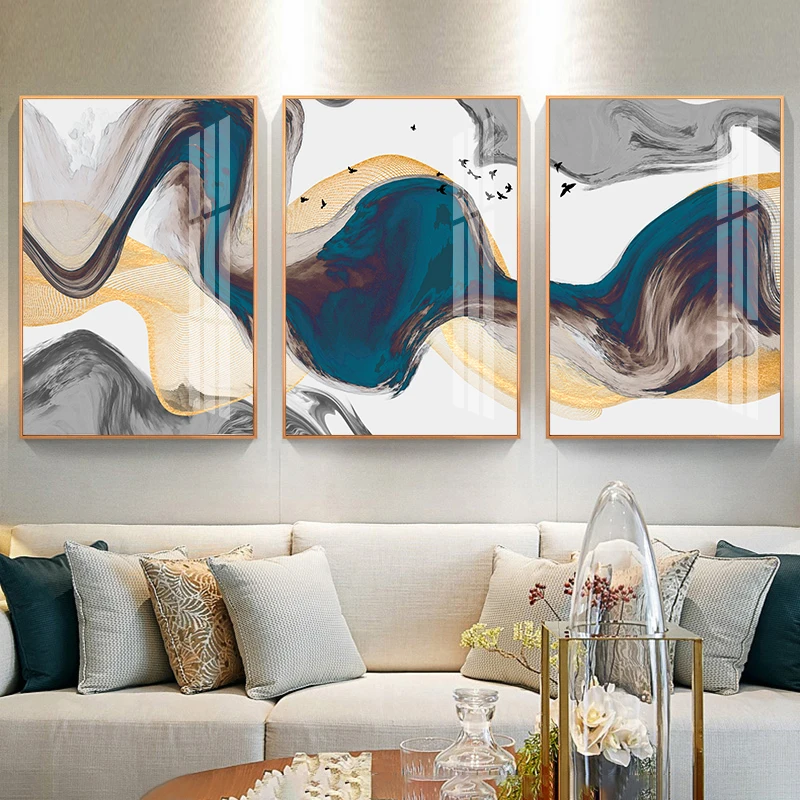 Nordic Poster Golden Geometric Abstract Wall Art Canvas Painting Ink Birds Print Wall Pictures for Living room Modern Home Decor
Nordic Poster Golden Geometric Abstract Wall Art Canvas Painting Ink Birds Print Wall Pictures for Living room Modern Home Decor