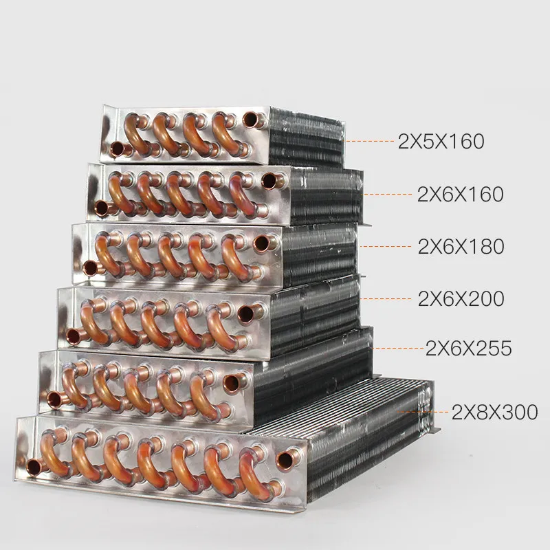 Refrigerator copper tube aluminum fin condenser freezer made of small non-shell radiator heat sink water cooling
Refrigerator copper tube aluminum fin condenser freezer made of small non-shell radiator heat sink water cooling
