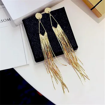 Quality Vintage Gold Long tassel Earrings High Fashion Jewelry 2020 for Women Bride Best Gift Womens Jewellery
Quality Vintage Gold Long tassel Earrings High Fashion Jewelry 2020 for Women Bride Best Gift Womens Jewellery