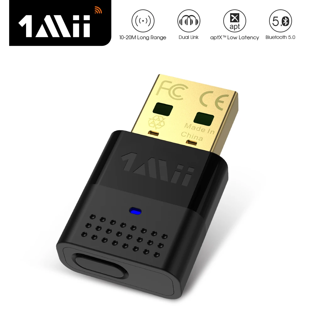 1Mii USB Bluetooth Transmitter 5.0 with aptx LL HD sound Driver Free Aux USB Bluetooth audio adapter for PC Game Console PS4-B10
1Mii USB Bluetooth Transmitter 5.0 with aptx LL HD sound Driver Free Aux USB Bluetooth audio adapter for PC Game Console PS4-B10
