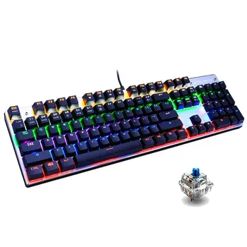 Mechanical Keyboard 104 keys Switch Gaming Keyboards for Tablet Desktop with LED Adjustable Backlight Russian Sticker
Mechanical Keyboard 104 keys Switch Gaming Keyboards for Tablet Desktop with LED Adjustable Backlight Russian Sticker