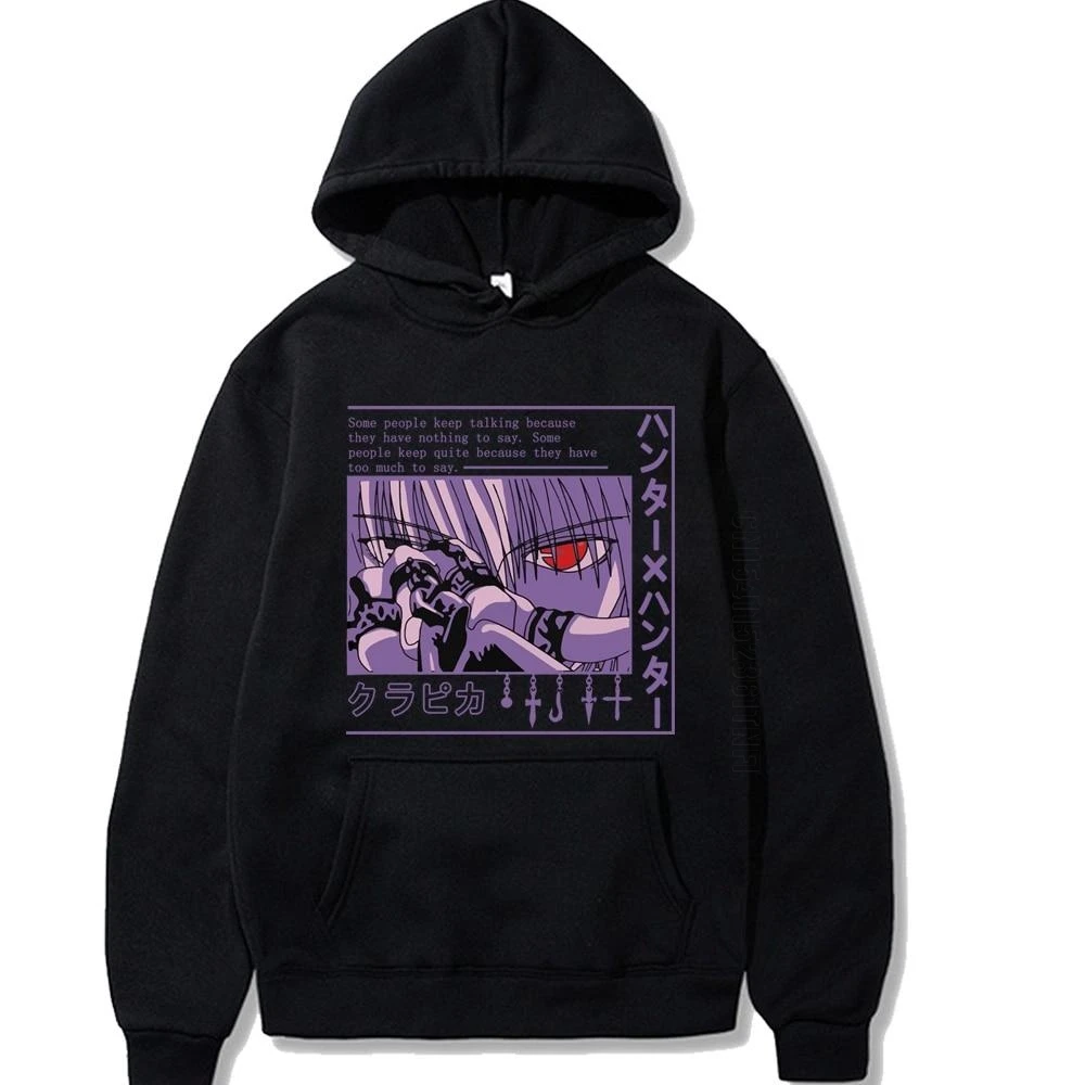 Hisoka Men's Clothing Kurapika Hoodies Killua And Gon Kawaii Hoodie Sweatshirt Loose Japanese Crewneck Streetwear
Hisoka Men's Clothing Kurapika Hoodies Killua And Gon Kawaii Hoodie Sweatshirt Loose Japanese Crewneck Streetwear