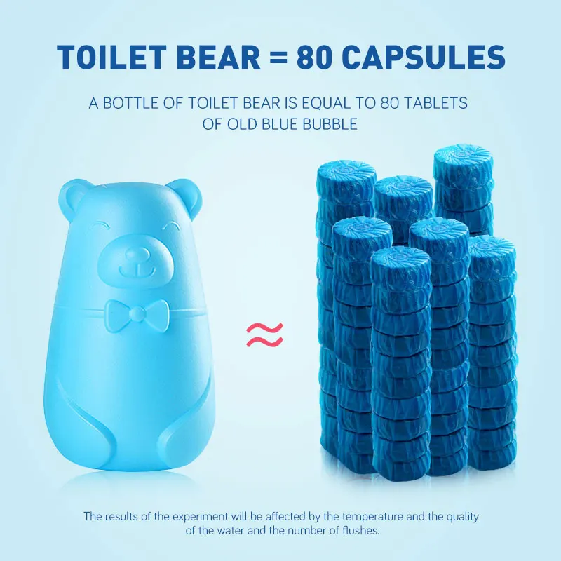 Automatic flush Super Toilet Cleaner Bear Blue Bubble toilet cleaner Deodorant Toilet Treasure Home Air Freshener Fragrance
Automatic flush Super Toilet Cleaner Bear Blue Bubble toilet cleaner Deodorant Toilet Treasure Home Air Freshener Fragrance