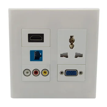 Wall Socket HDMI Plug Smart DIY Socket Power Strip VGA CAT6 RJ45 3RCA AV AC Power Wall Network Filter Sockets 120 X 120mm
Wall Socket HDMI Plug Smart DIY Socket Power Strip VGA CAT6 RJ45 3RCA AV AC Power Wall Network Filter Sockets 120 X 120mm