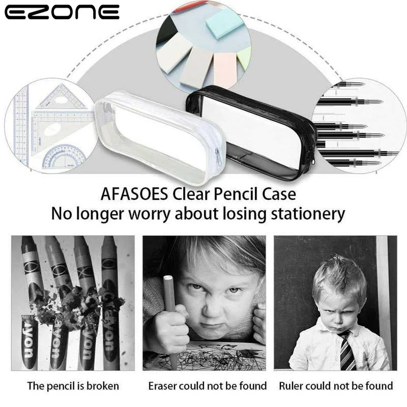 EZONE 4PCS PVC Pencil Case Simple Style Transparent PVC Waterproof Pencil Case Stationery Bag Stationery School Office Supplies
EZONE 4PCS PVC Pencil Case Simple Style Transparent PVC Waterproof Pencil Case Stationery Bag Stationery School Office Supplies