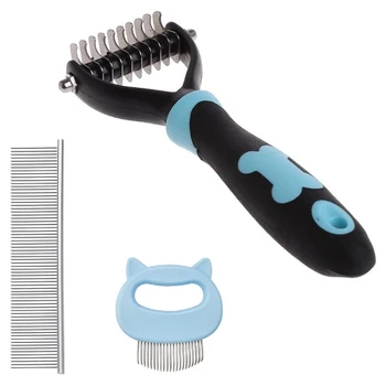 Pet Grooming Tools Kit Comb 2 Sided Undercoat Rake for Dogs and Cats, Easy for Removing Mats Tangles and Shedding, 3PCS
Pet Grooming Tools Kit Comb 2 Sided Undercoat Rake for Dogs and Cats, Easy for Removing Mats Tangles and Shedding, 3PCS