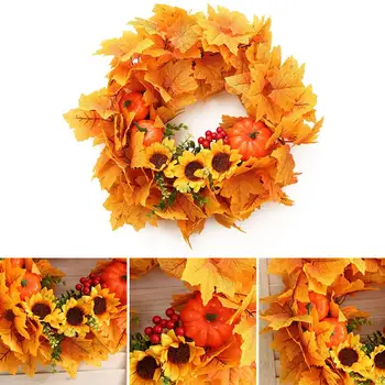 Halloween Autumn Simulation Wreath Artificial Fall Wreath Harvest Garland Front Door Decor for Christmas
Halloween Autumn Simulation Wreath Artificial Fall Wreath Harvest Garland Front Door Decor for Christmas