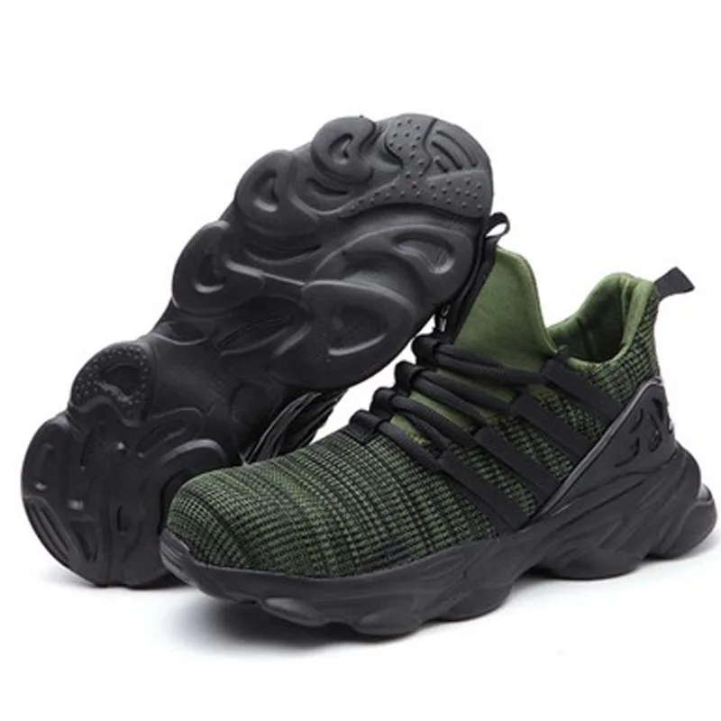 Lightweight and comfortablefor work safety shoes non-slip steel toe cap wear resistant breathable work shoes