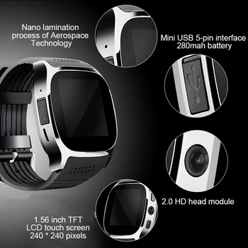 T8 Bluetooth Smart Watch with SIMslot for Android Smart Phone Compatible JR Deals
T8 Bluetooth Smart Watch with SIMslot for Android Smart Phone Compatible JR Deals