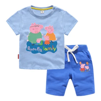 Peppa Pig Cartoon Cute Summer Boys Girl Baby Children Costume T-shirts Sets Short Sleeve Sport T shirt Pants Clothing Set 1-8Y
Peppa Pig Cartoon Cute Summer Boys Girl Baby Children Costume T-shirts Sets Short Sleeve Sport T shirt Pants Clothing Set 1-8Y