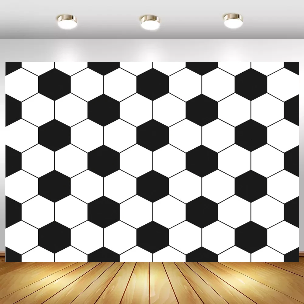 Черно-белый шестиугольный ромб футбол поверхность узор фотография фон