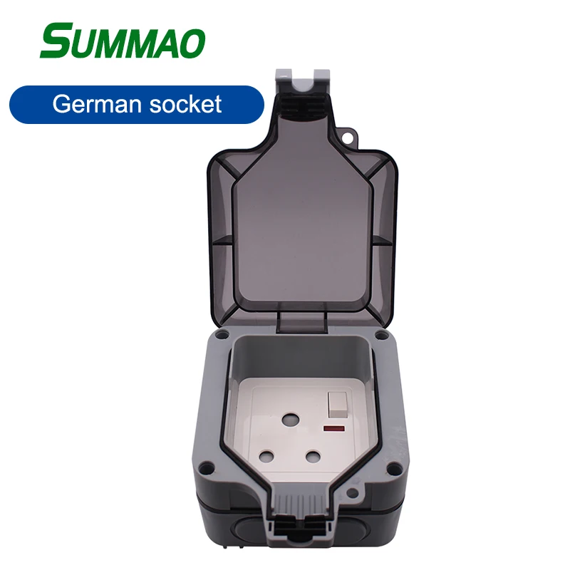 16A 220V Waterproof Wall Power Socket Outdoor Electrical Outlet Grounded Sockets With Switch European Standard Plug
16A 220V Waterproof Wall Power Socket Outdoor Electrical Outlet Grounded Sockets With Switch European Standard Plug