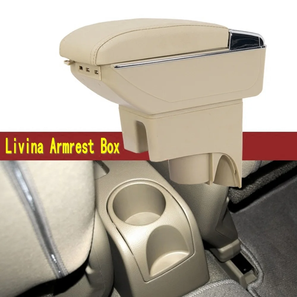 For Nissan LIVINA Geniss armrest box central Store content box with cup holder ashtray USB armrests box Beige gray
For Nissan LIVINA Geniss armrest box central Store content box with cup holder ashtray USB armrests box Beige gray